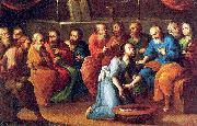 Mota, Jose de la Christ Washing the Feet of the Disciples oil painting reproduction